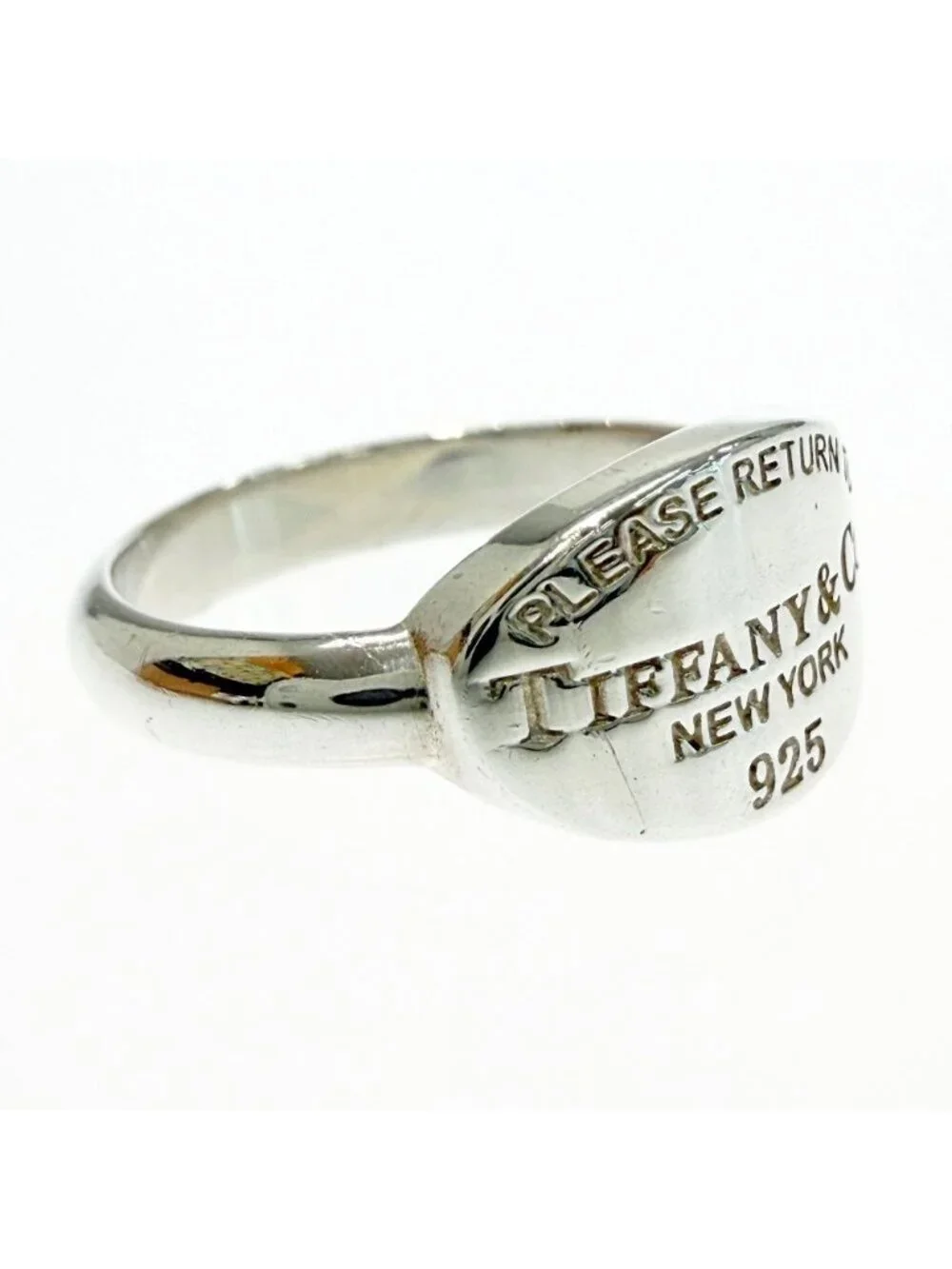 Tiffany & Co Silver Return to Tiffany Oval Tags Ring